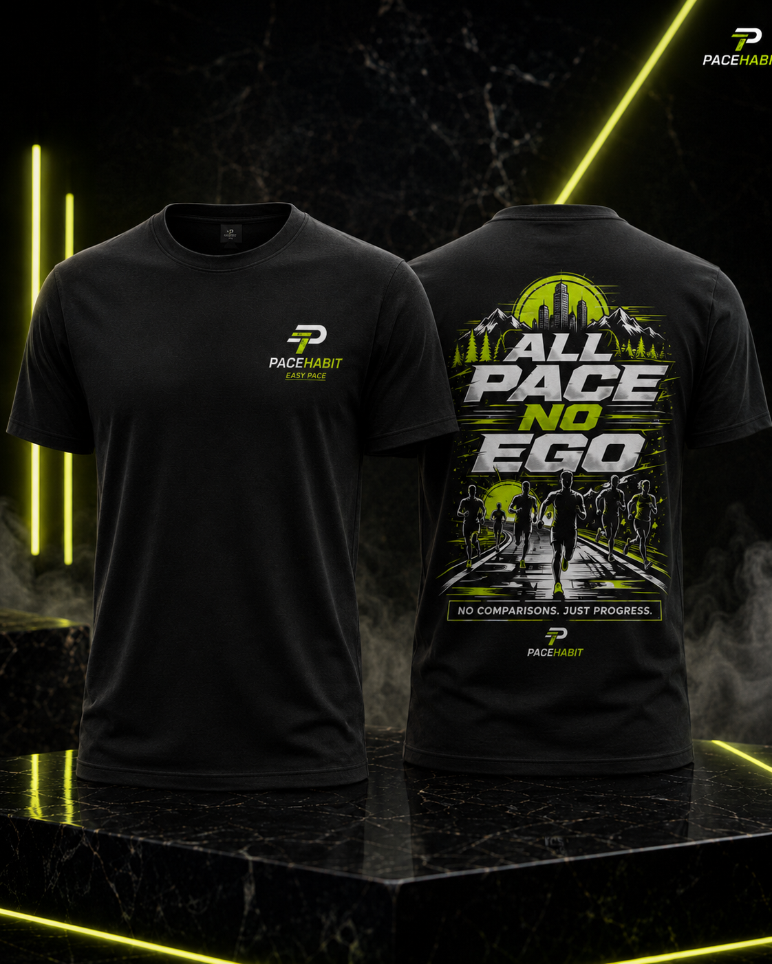 Run Your Own Race PACEHABIT running tee collection