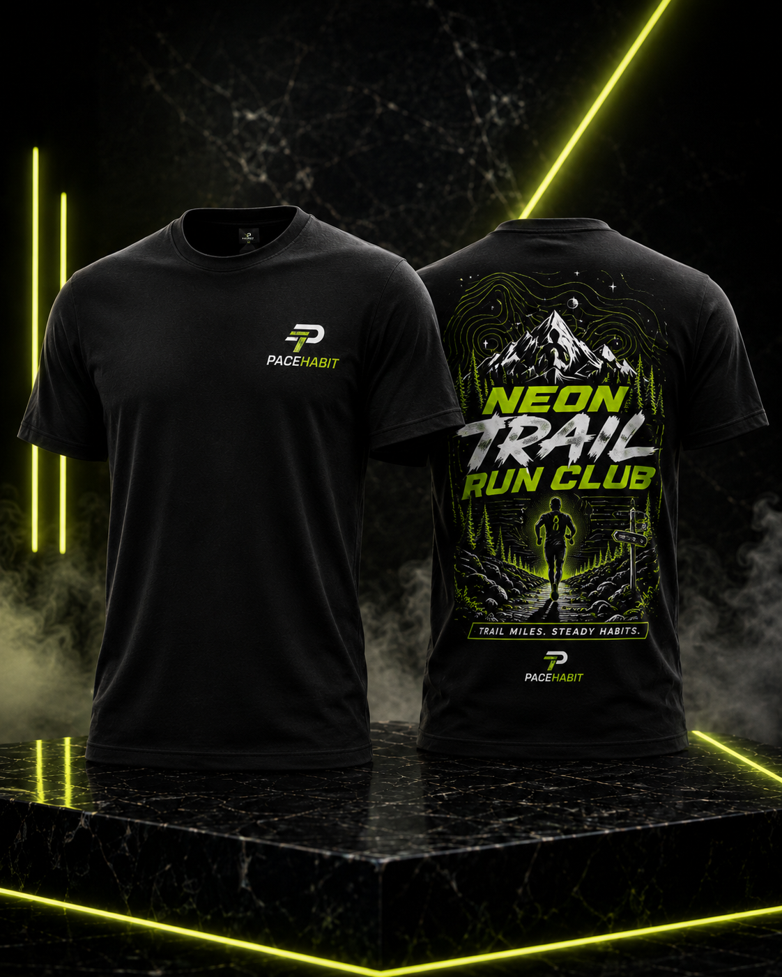 Trail and Night Running PACEHABIT tee collection