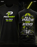 PACEHABIT All Pace No Ego Running Tee black running tee front and back product view