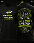 PACEHABIT Daily Miles Department Running Tee black running tee front and back product view