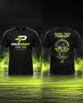 PACEHABIT Zone Two Forever black running tee showing front and back prints