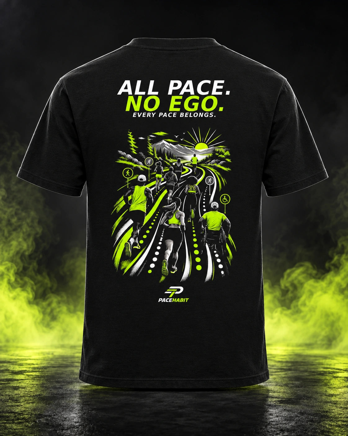 PACEHABIT All Pace No Ego Running Tee — back view