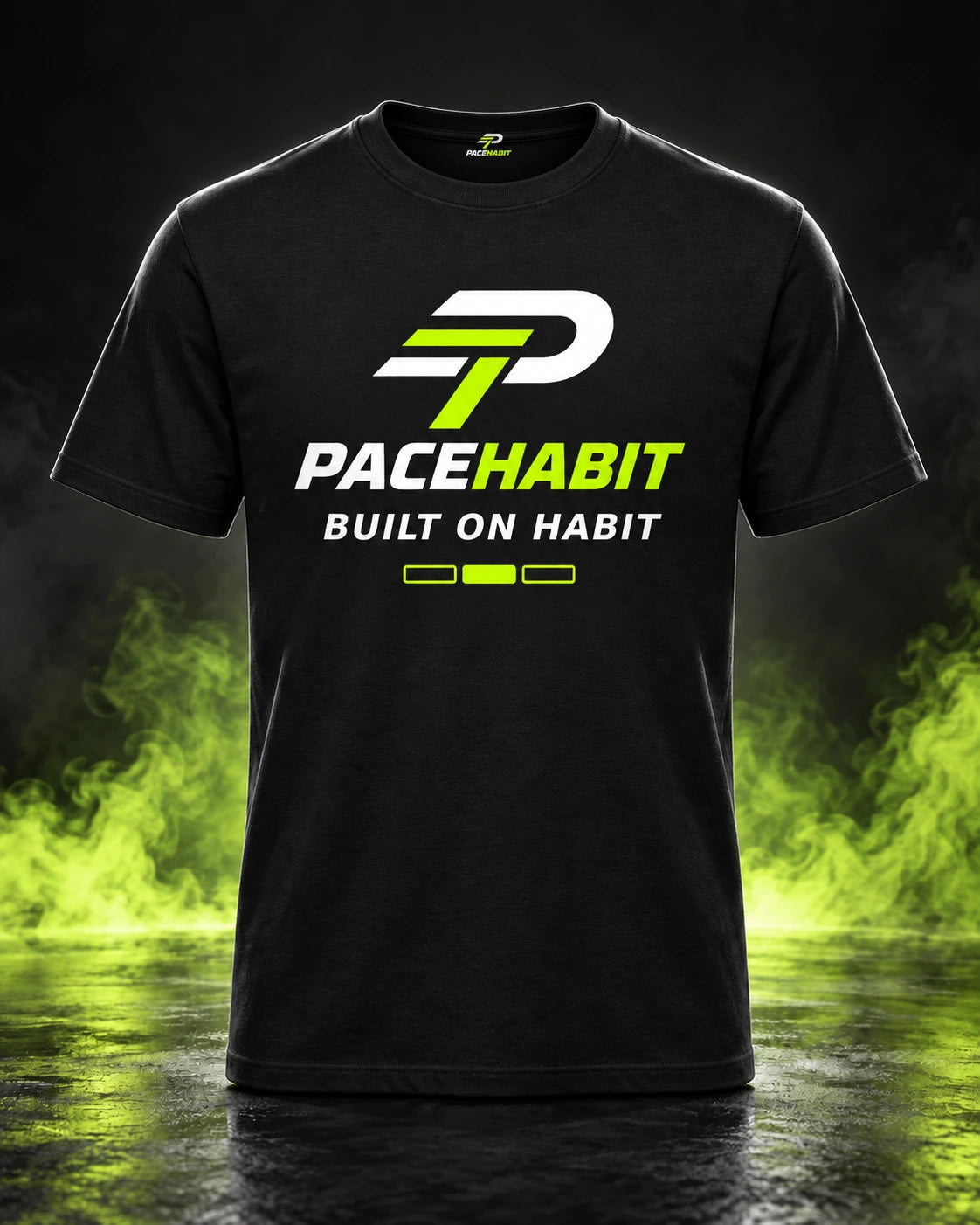 PACEHABIT Built on Habit Running Tee — front view