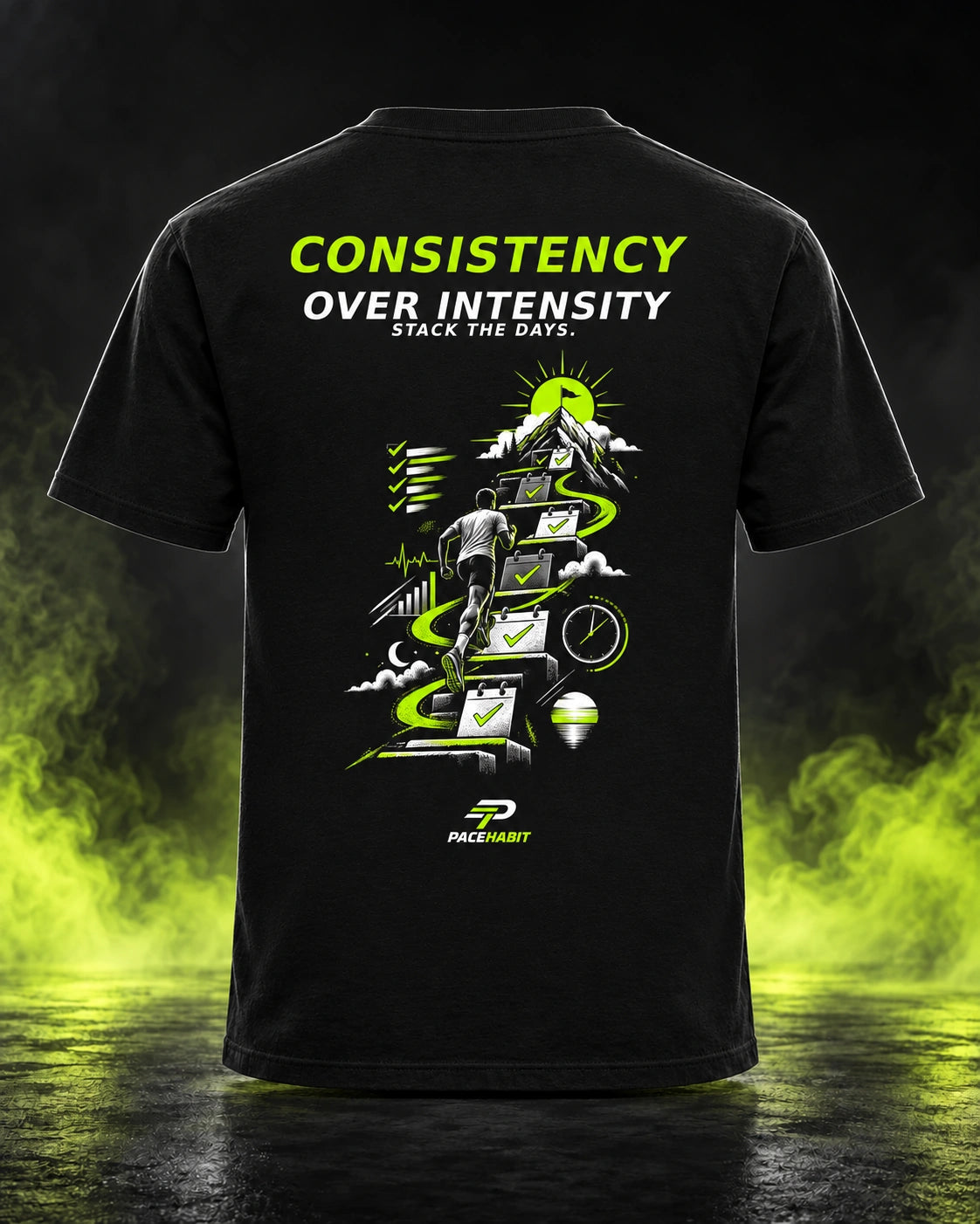 PACEHABIT Consistency Over Intensity Running Tee — back view