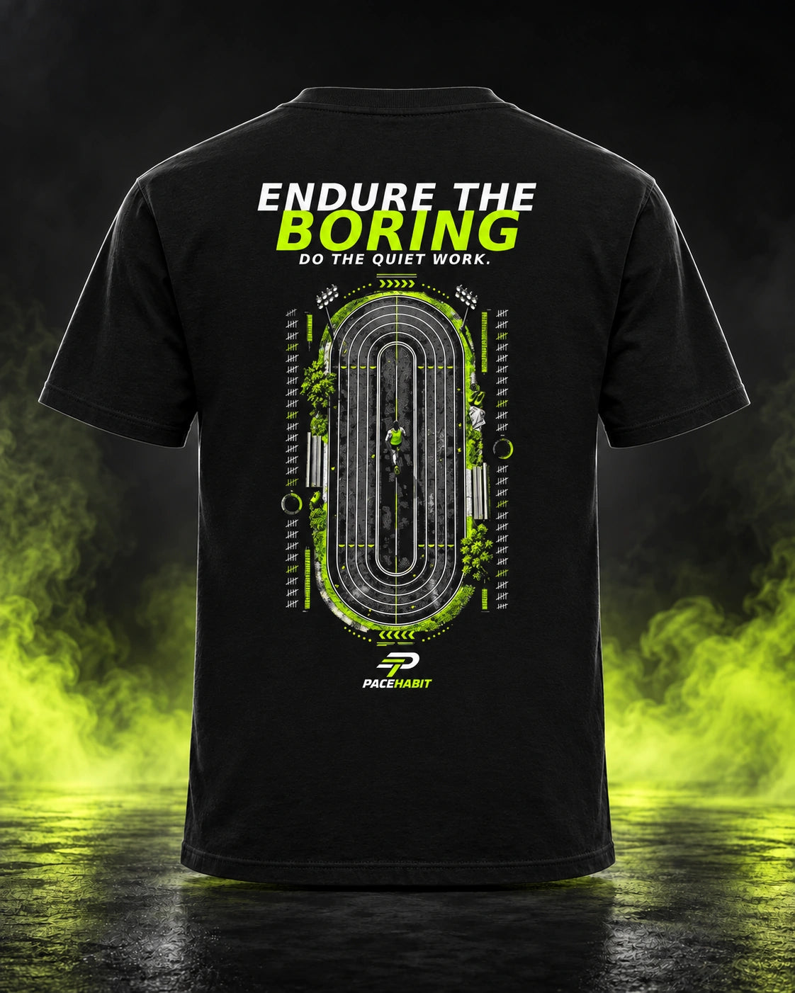 PACEHABIT Endure the Boring Running Tee — back view