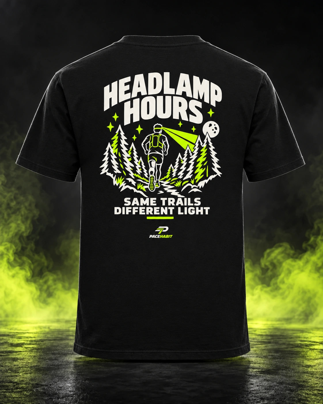 PACEHABIT Headlamp Hours Running Tee — back view