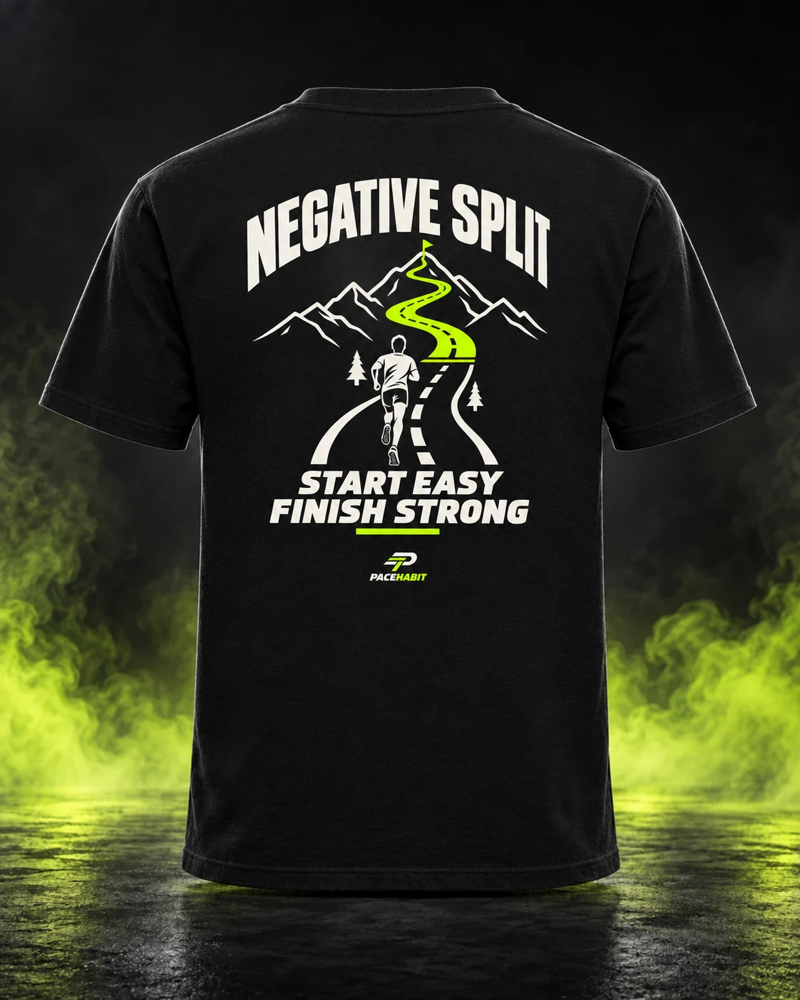 PACEHABIT Negative Split Running Tee — back view